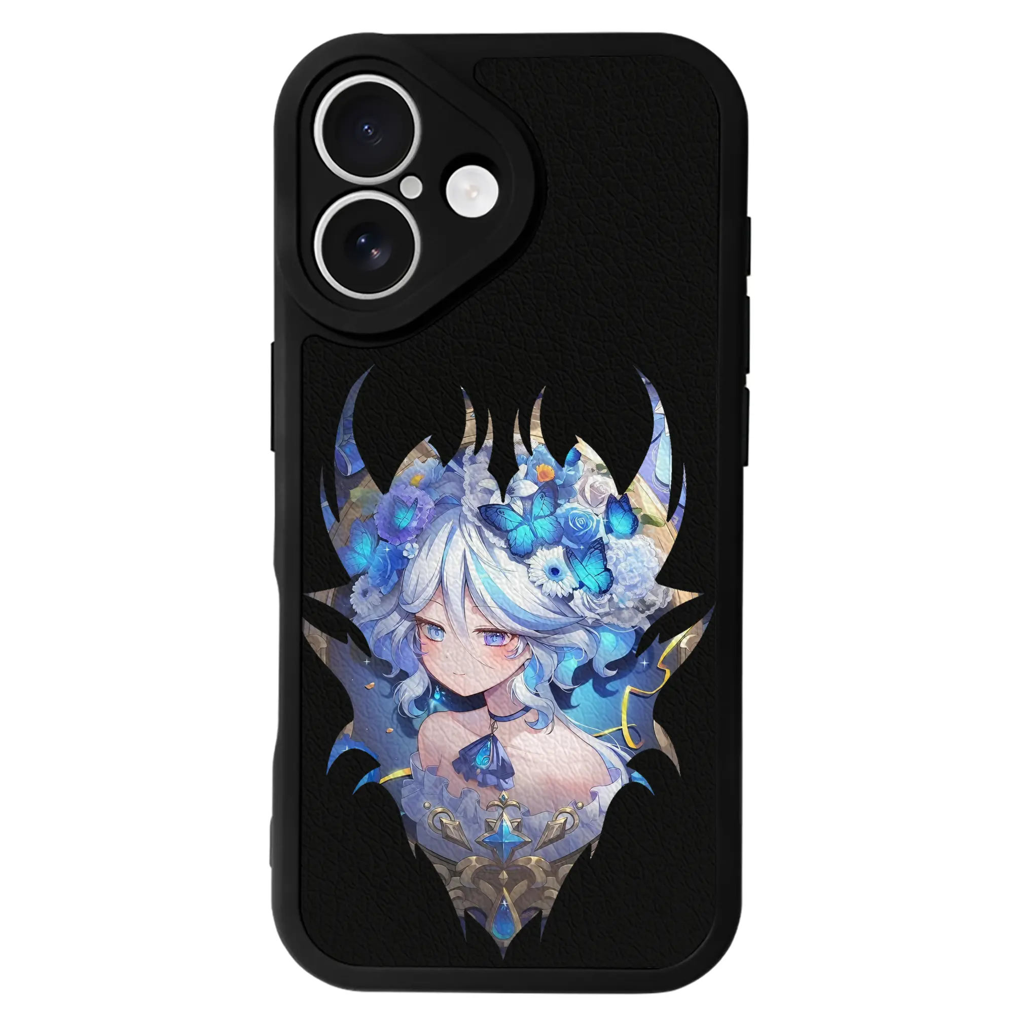 原 神 グッズ フリーナ - IPhone 16シリーズ対応 ・ シリコンスマホケース ・ レザー調 ・ 高精度フィット ・ 耐衝撃 ・ ワイヤレス充電対応 ・ 精密カット